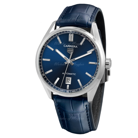 New Tag Heuer Carrera Calibre 5 39mm Automatic Blue Men's Watch WBN2112.FC6504