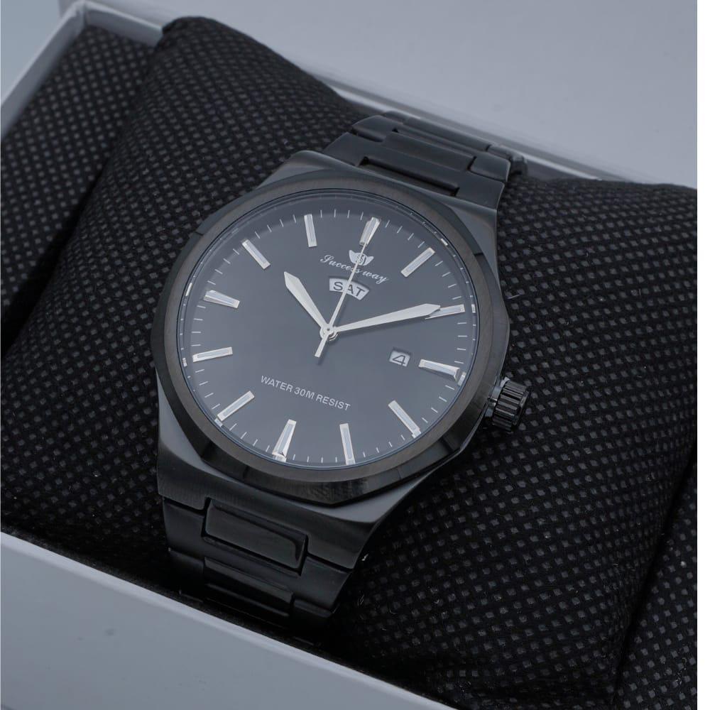 Success Way L208 Silver Black Dail Men’s Watch